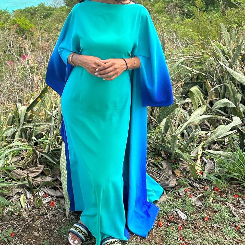 H&M Ramadan Modest Tie Dye Limited Edition Kaftan Dress New